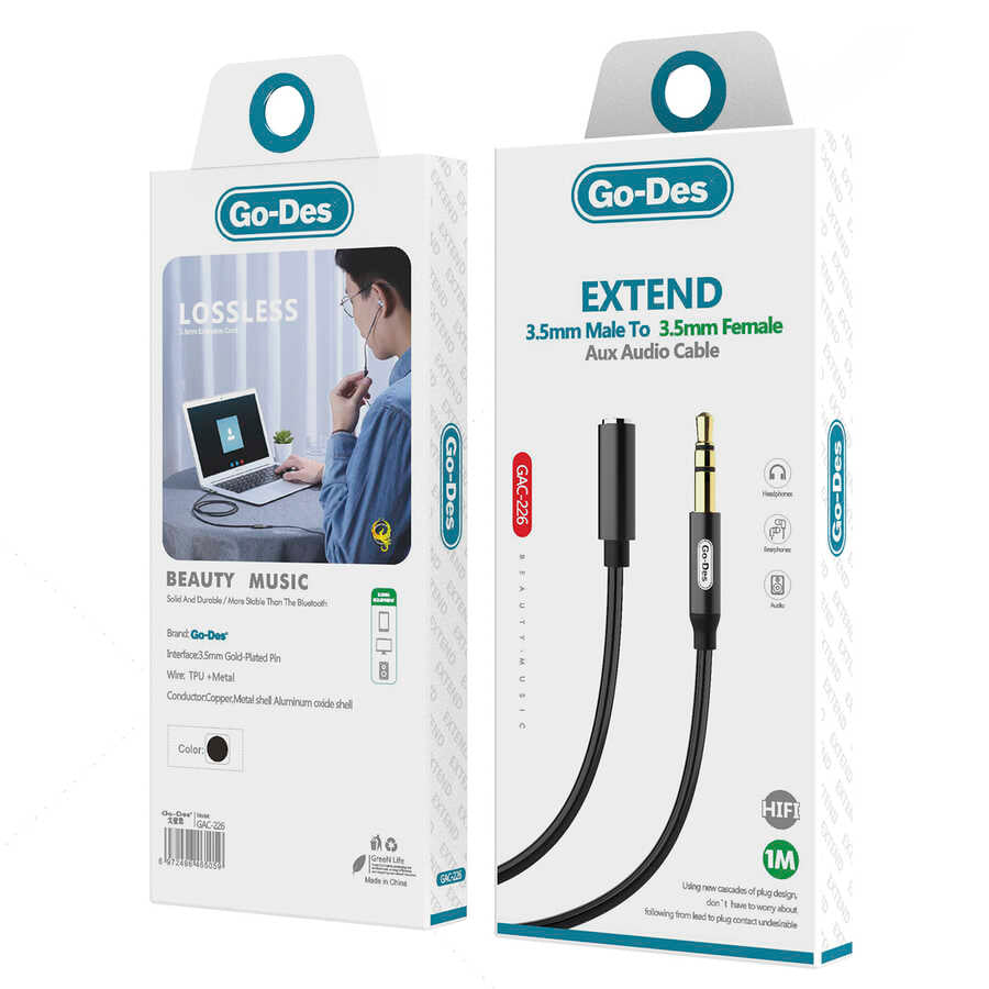 Go Des GAC-226 3.5mm To Aux Audio Kablo - 2 Go Des GAC-226 3.5mm To Aux Audio Kablo - 2